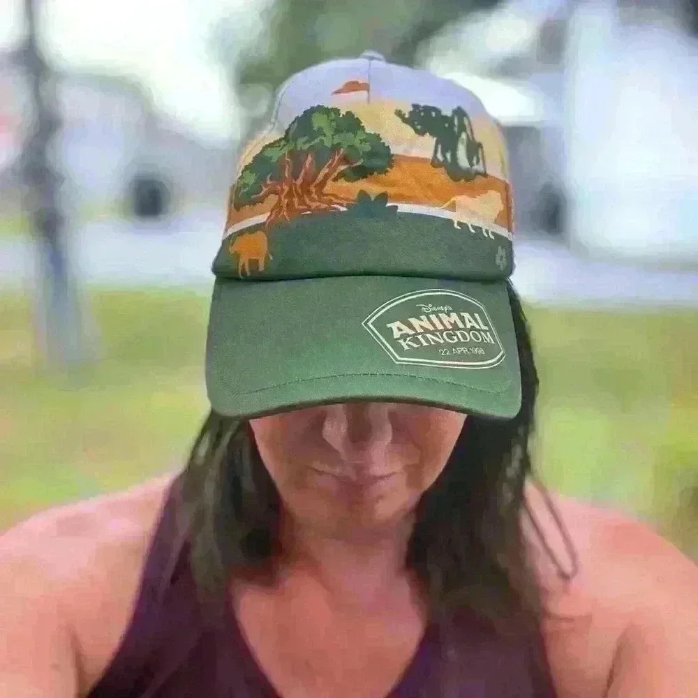 Disney’s Animal Kingdom trucker hat. SnapBack. Puff front. April 22, 1998